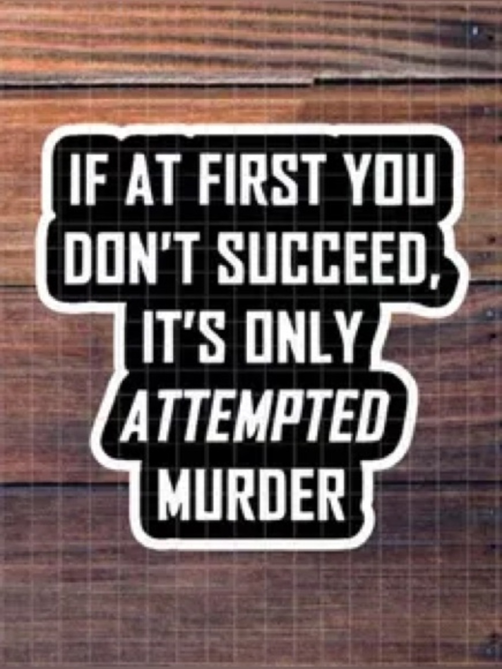 NEW Only Attempted Murd3r Sticker ~2.8” x 3”